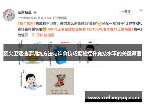 顶尖卫猛选手训练方法与饮食技巧揭秘提升竞技水平的关键策略 顶尖卫猛选手训练方法与饮食技巧揭秘提升竞技水平的关键策略